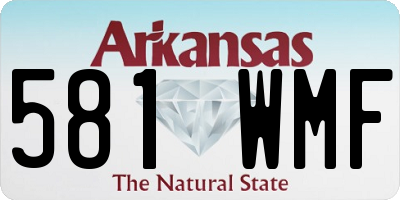 AR license plate 581WMF