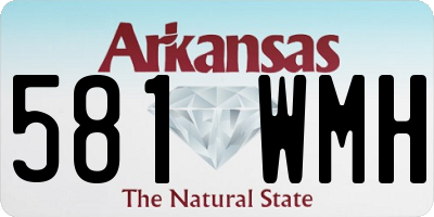 AR license plate 581WMH
