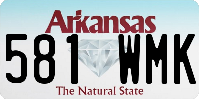 AR license plate 581WMK