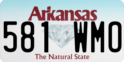 AR license plate 581WMO