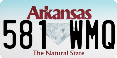 AR license plate 581WMQ