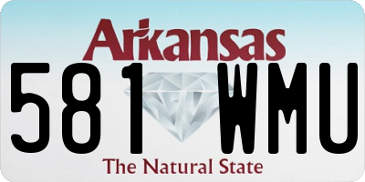 AR license plate 581WMU