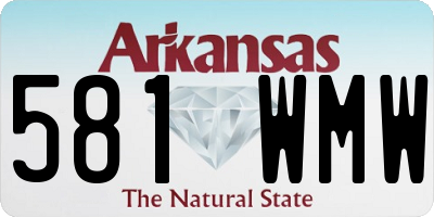 AR license plate 581WMW