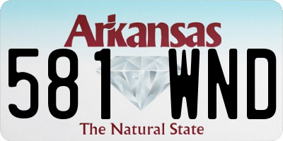 AR license plate 581WND