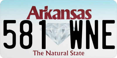 AR license plate 581WNE