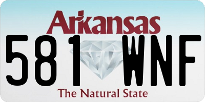 AR license plate 581WNF