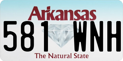 AR license plate 581WNH