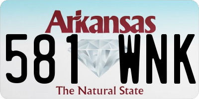 AR license plate 581WNK