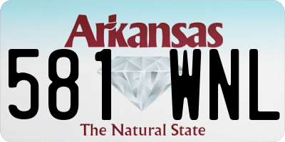 AR license plate 581WNL