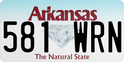 AR license plate 581WRN