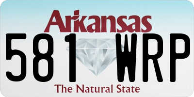 AR license plate 581WRP