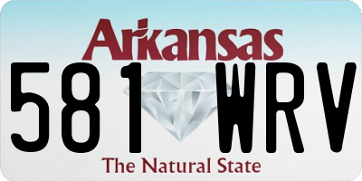 AR license plate 581WRV