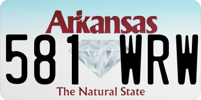 AR license plate 581WRW