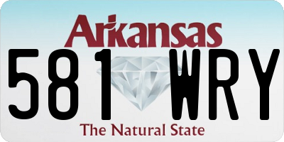 AR license plate 581WRY