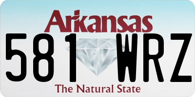 AR license plate 581WRZ