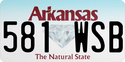 AR license plate 581WSB