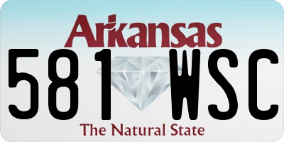 AR license plate 581WSC
