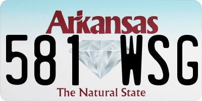 AR license plate 581WSG