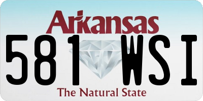AR license plate 581WSI