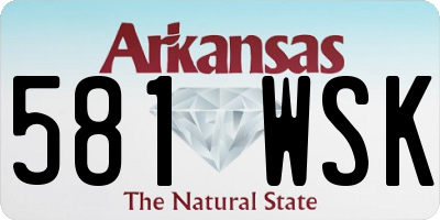 AR license plate 581WSK