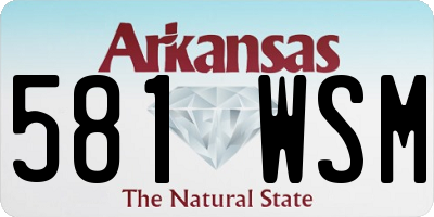 AR license plate 581WSM