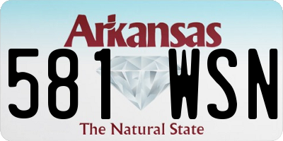 AR license plate 581WSN