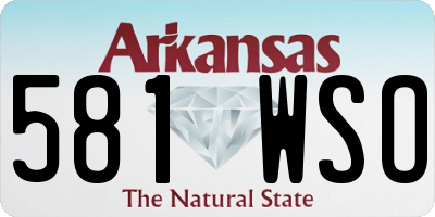 AR license plate 581WSO