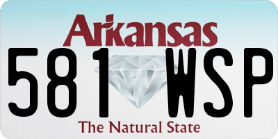 AR license plate 581WSP