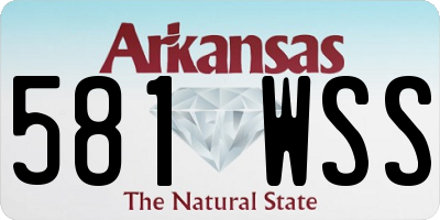 AR license plate 581WSS