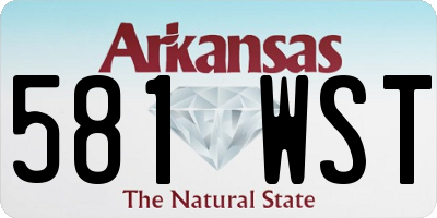 AR license plate 581WST