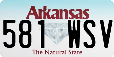 AR license plate 581WSV