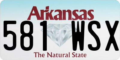 AR license plate 581WSX
