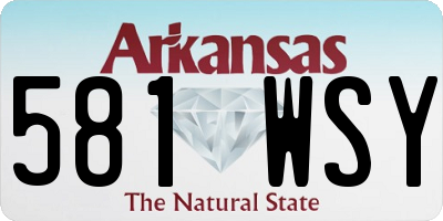 AR license plate 581WSY