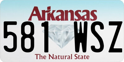AR license plate 581WSZ