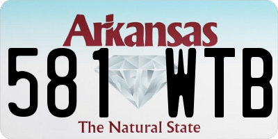 AR license plate 581WTB