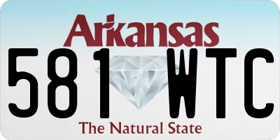 AR license plate 581WTC