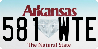 AR license plate 581WTE