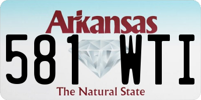 AR license plate 581WTI