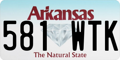 AR license plate 581WTK