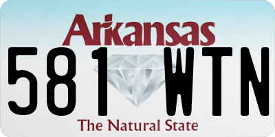 AR license plate 581WTN