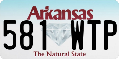 AR license plate 581WTP