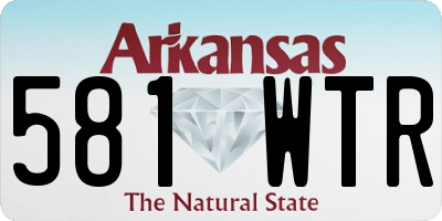 AR license plate 581WTR