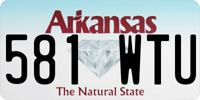 AR license plate 581WTU