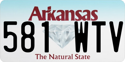 AR license plate 581WTV