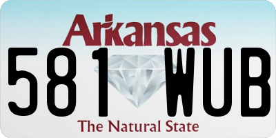 AR license plate 581WUB