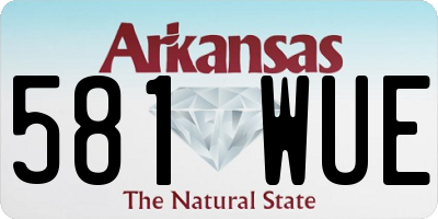 AR license plate 581WUE