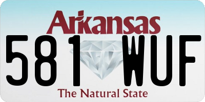 AR license plate 581WUF