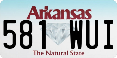 AR license plate 581WUI
