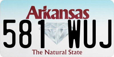 AR license plate 581WUJ