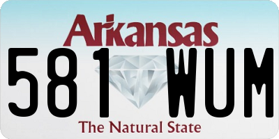 AR license plate 581WUM